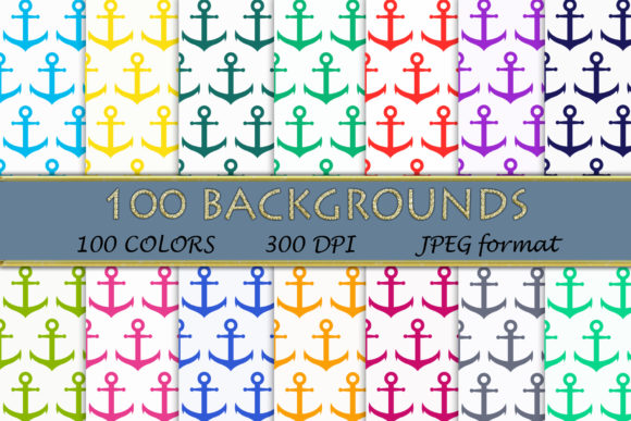 100 Anchor Pattern Digital Papers