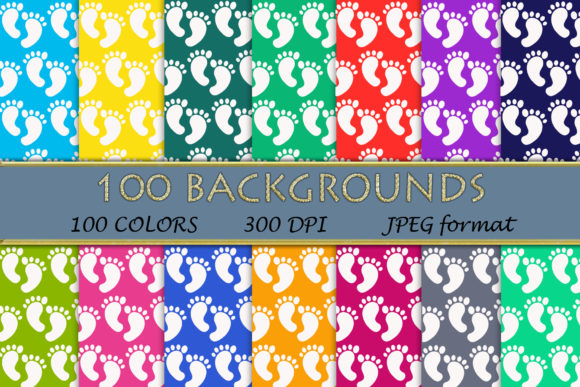 100 Baby Feet Pattern Digital Papers: A Versatile Resource for Designers and Creators