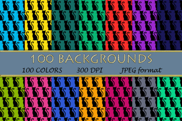 100 Cat Pattern Digital Papers