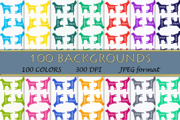 100 Labrador Pattern Digital Papers