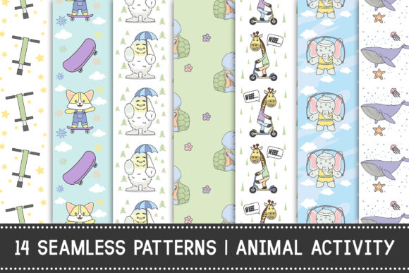 14 Seamless Pattern Animal: A Playful and Practical Design Resource for Modern Creators