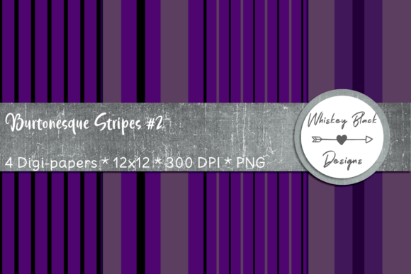 Black Purple Thick Thin Goth Lines 2: A Deep Dive into a Versatile Patterned Paper Pack