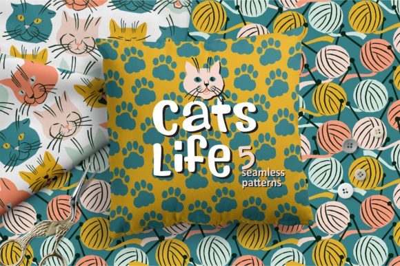 Cats Life Pattern Collection: A Playful and Practical Design Resource