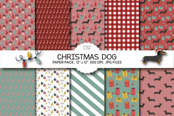 Christmas Dogs Digital Paper Pack: A Festive Addition to Your Creative Projects