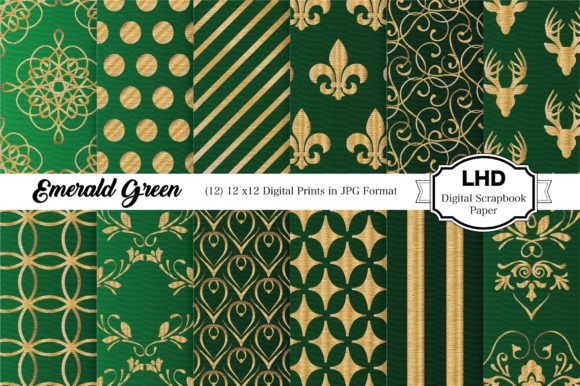 Digital Paper Emerald Green Gold: Strategic Use for Creative and Professional Projects