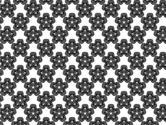 Fractal Pattern Flower Background