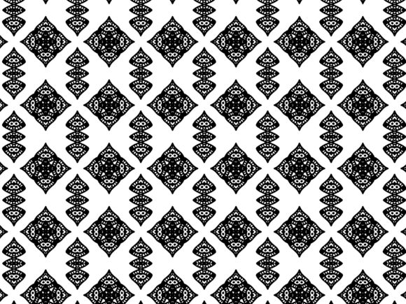 Fractal Pattern Square Tribal Design Collection