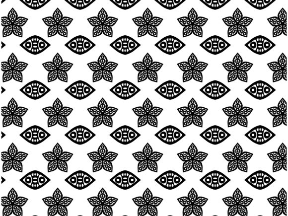 Fractal Pattern Tribal Leaf Abstract