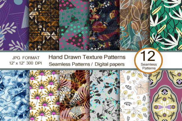 Hand Drawn Texture Pattern for Scrapbook Creations