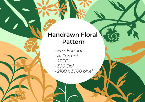 Handrawn Floral Pattern for Creative Design