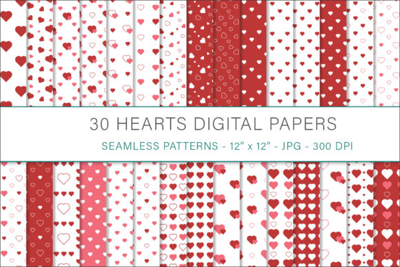 Hearts Valentines Digital Papers: A Versatile Tool for Creative Projects