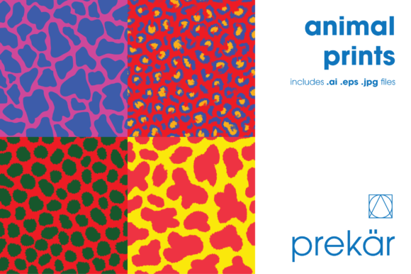 Pop Art Animal Prints Four Pack
