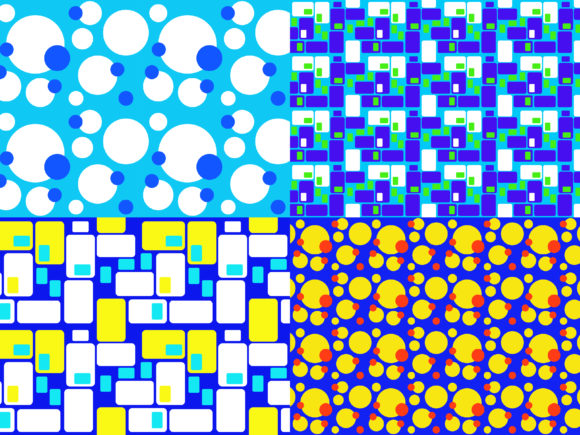 Seamless Pattern Bundling Circle Square