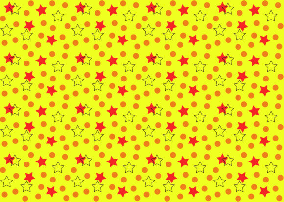 Seamless Pattern Red Star