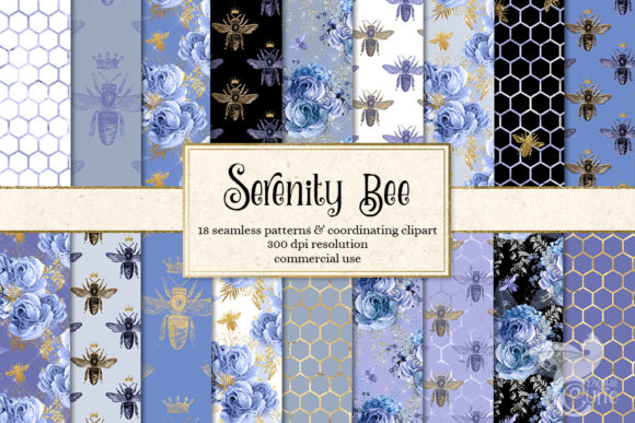 Serenity Bee Digital Paper: A Touch of Elegance for Creative Projects
