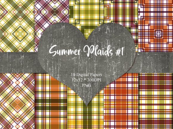 Summer Plaid 1 Digital Paper