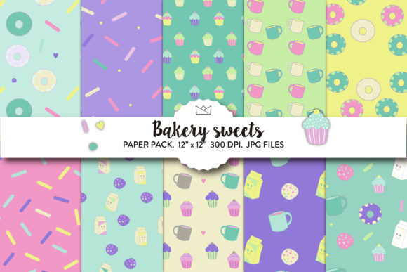 Sweet Digital Paper, Bakery Sweets: A Versatile Tool for Creative Projects