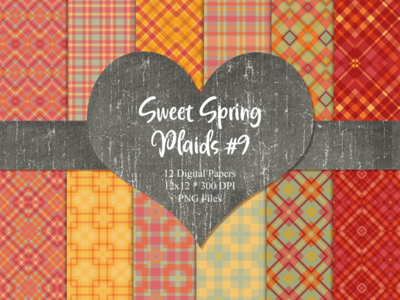 Sweet Spring Plaids 9 Digital Papers