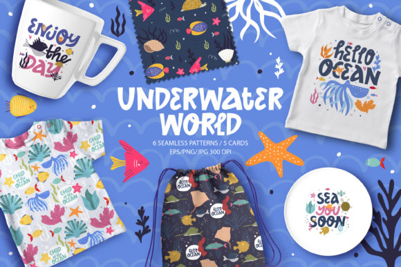 Underwater World Digital Papers and Card: A Versatile Design Resource for Creative Projects