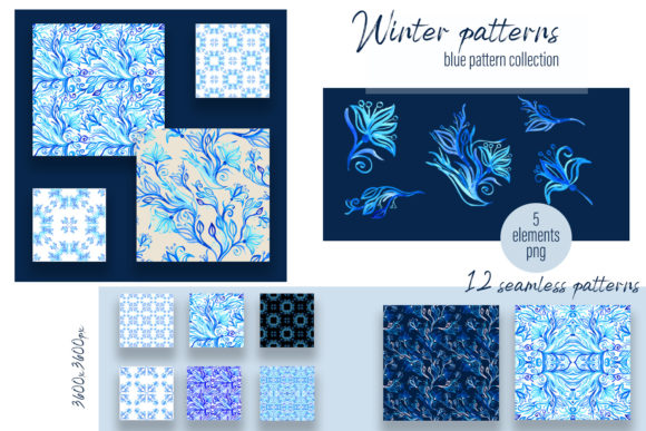 Winter Blue Digital Paper